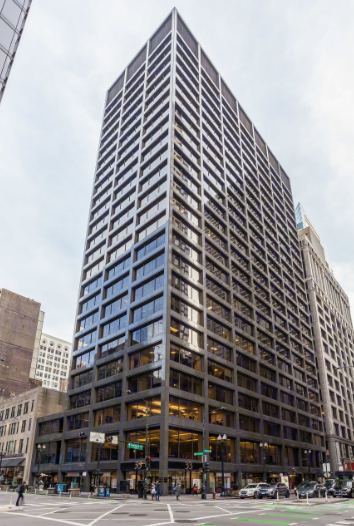 Zewnętrzna część budynku w Chicago Zewnętrzna część budynku w Chicago